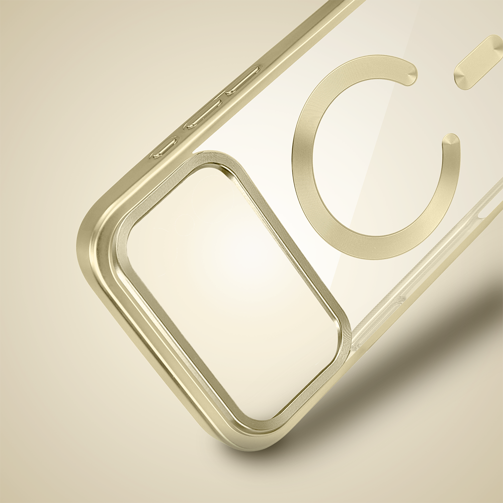 Etui do iPhone 17 Pro Max MagSafe Luxury Titanium Finish, przeźroczyste, złoteObszar kompozycji 8
