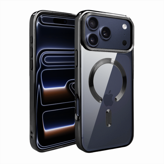 Etui do iPhone 17 Pro Max, MagSafe Luxury, przeźroczyste, czarneObszar kompozycji 1