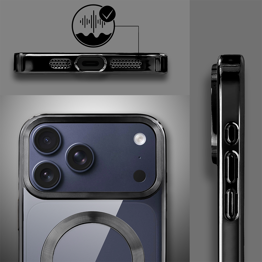 Etui do iPhone 17 Pro Max, MagSafe Luxury, przeźroczyste, czarneObszar kompozycji 6