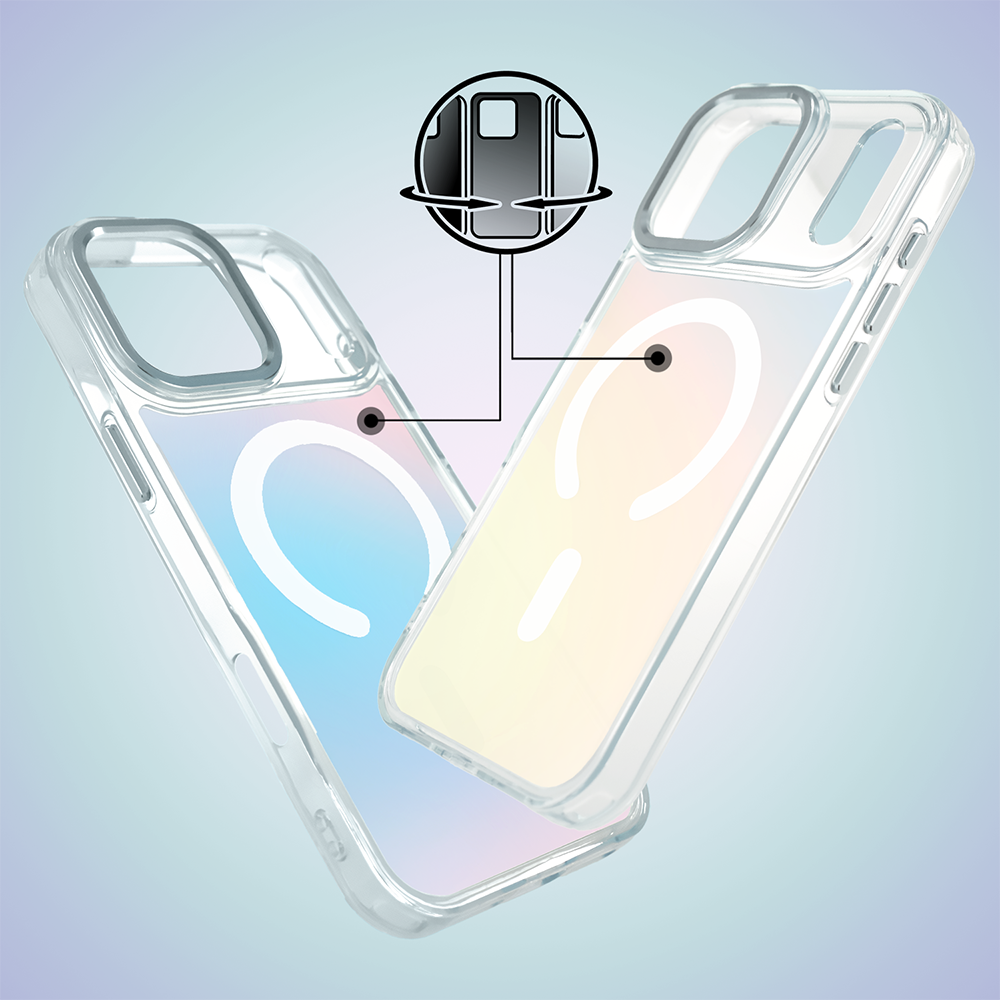 Etui do iPhone 17 Pro Max Miami Vibe z MagSafe, zmieniające kolor, białeArtboard 3