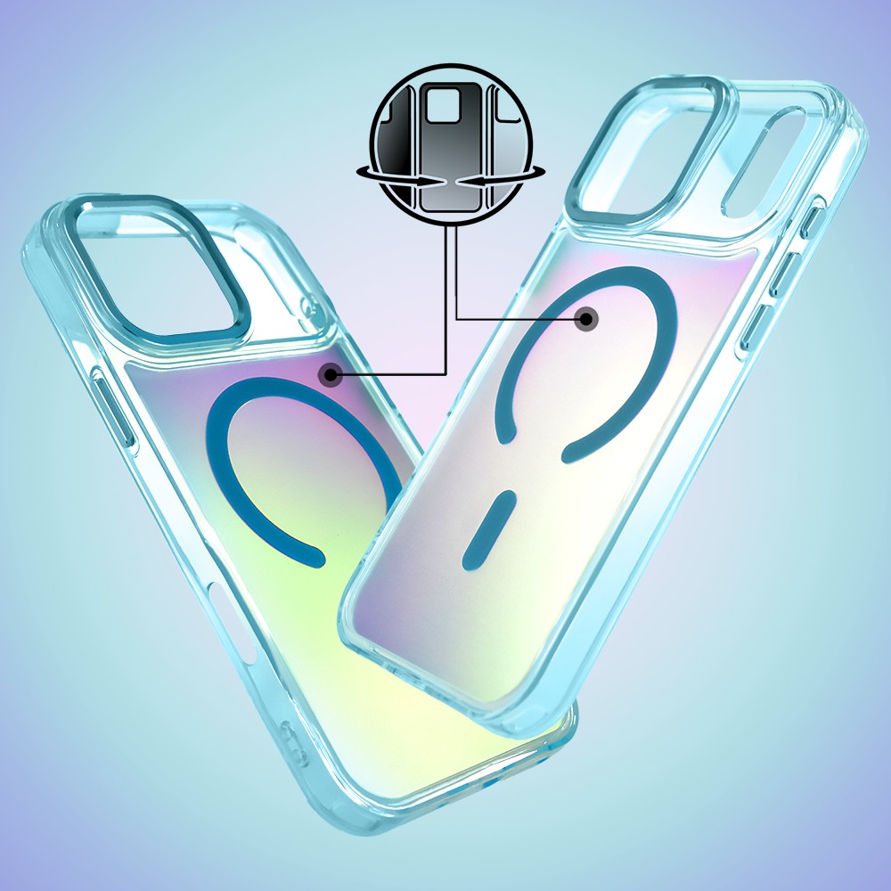 Etui do iPhone 17 Pro Max Miami Vibe z MagSafe, zmieniające kolor, niebieskieArtboard 3