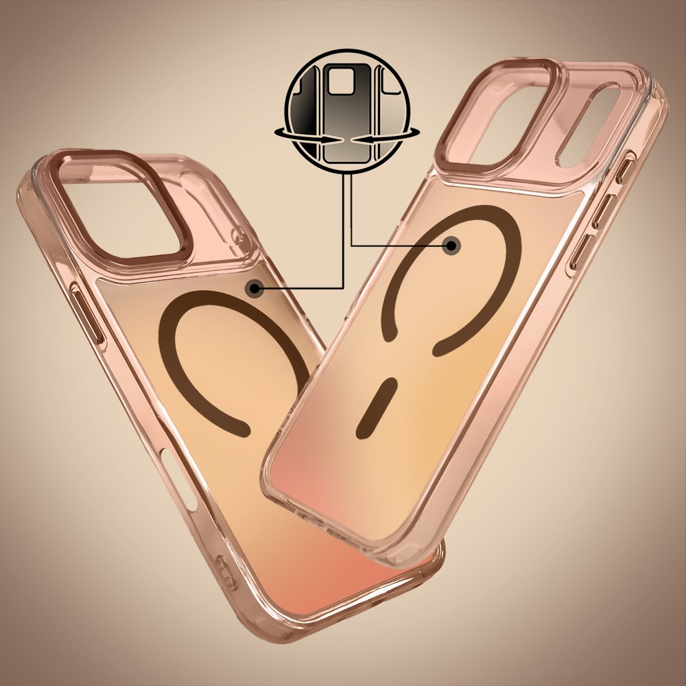 Etui do iPhone 17 Pro Max Miami Vibe z MagSafe, zmieniające kolor, tytan pustynny Artboard 3