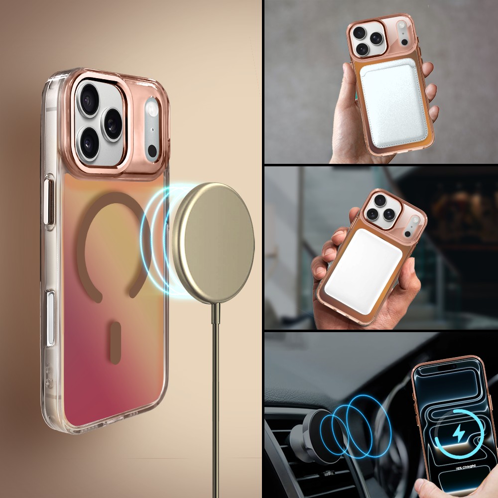 Etui do iPhone 17 Pro Max Miami Vibe z MagSafe, zmieniające kolor, tytan pustynny Obszar kompozycji 3