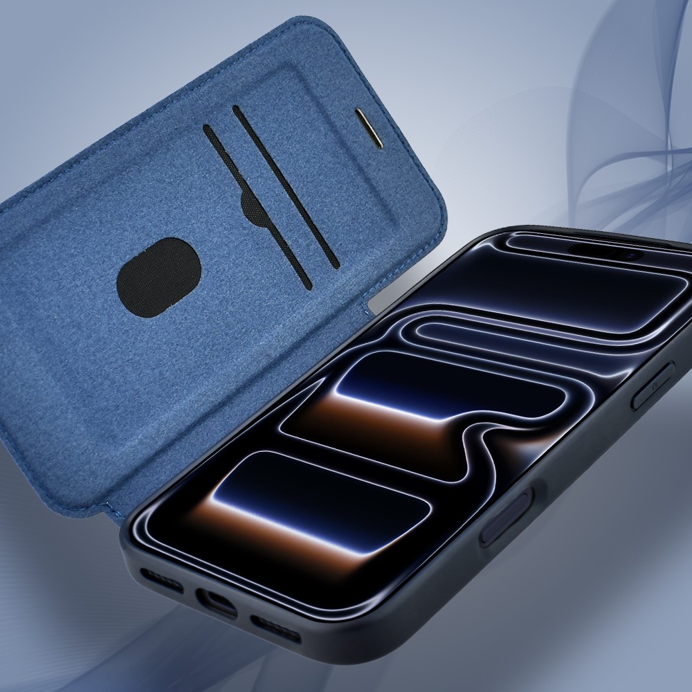 Etui do iPhone 17 Pro Max z klapką Solid MagSafe Book, typu książka, granatowe Obszar kompozycji 5