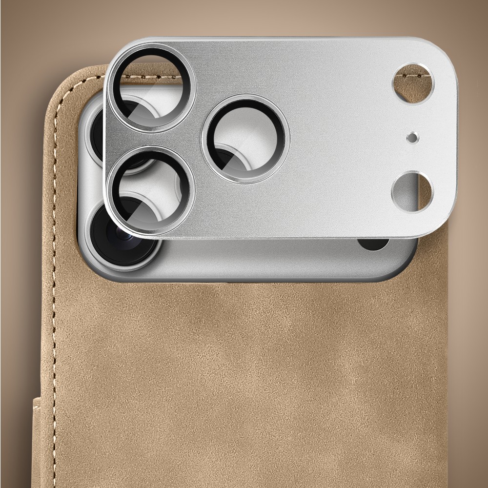 Etui do iPhone 17 Pro książkowe Velvet Touch, aksamitne, portfelowe z zamknięciem, beżoweObszar kompozycji 7