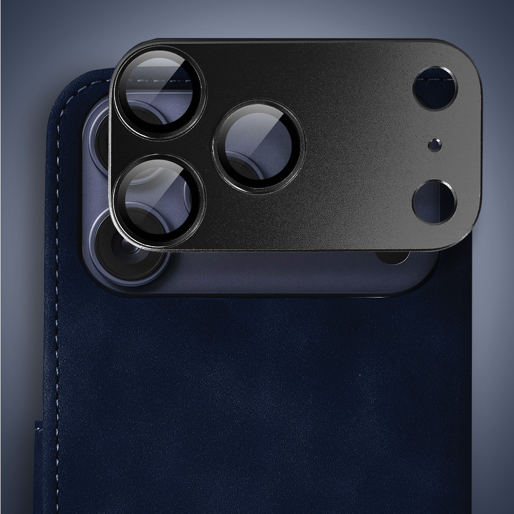 Etui do iPhone 17 Pro książkowe Velvet Touch, aksamitne, portfelowe z zamknięciem, granatoweObszar kompozycji 7