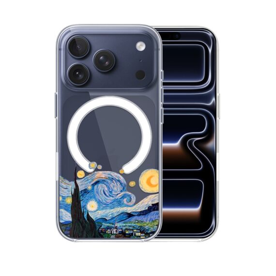 Etui do iPhone 17 Pro z MagSafe, obraz Van Gogh, przeźroczyste17 Pro i Pro Max-4
