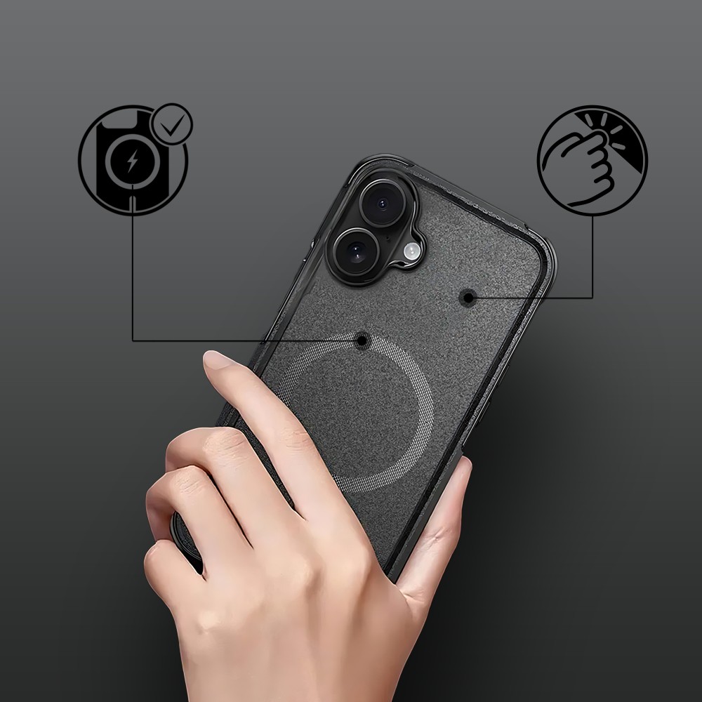 Etui do iPhone 17 Smart Armor Pancerne z MagSafe, czarne Obszar kompozycji 5