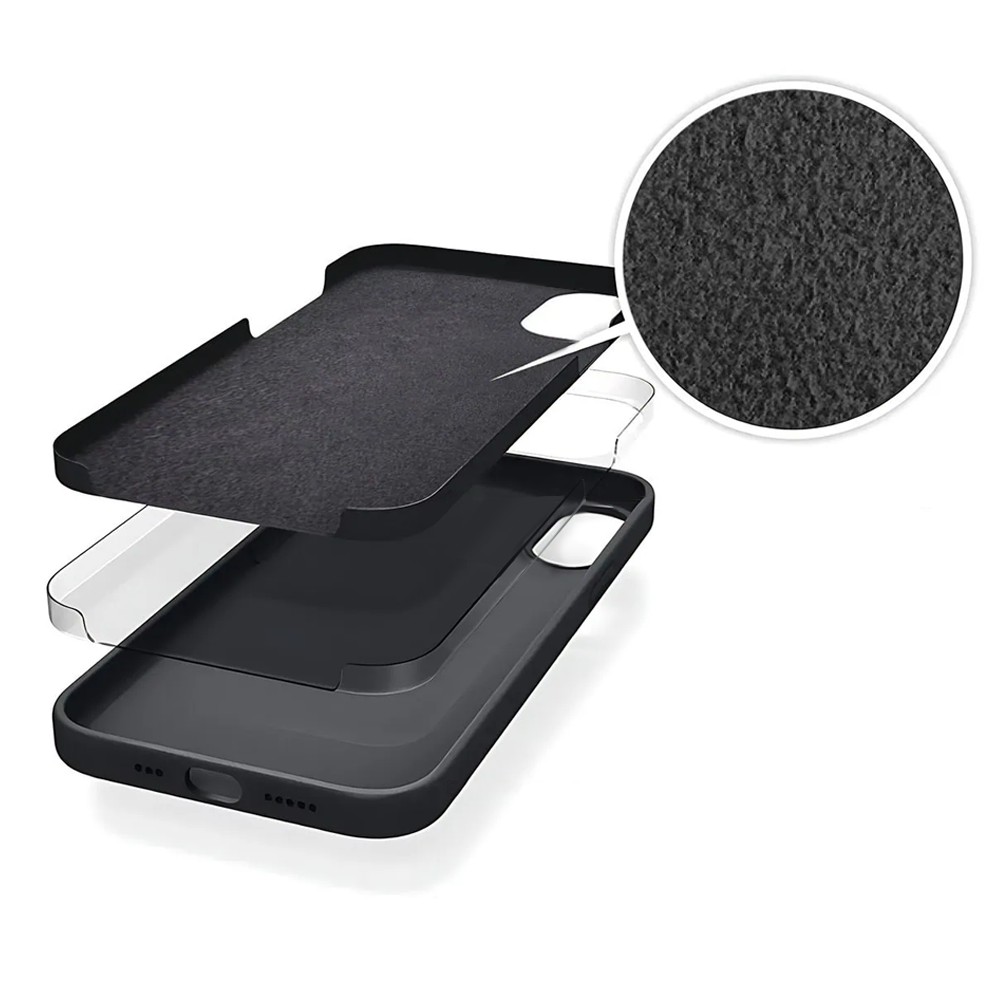 Etui do iPhone 17 Soft Lux matowe z mikrofibrą, trójwarstwowa ochrona, czarneGroup 3