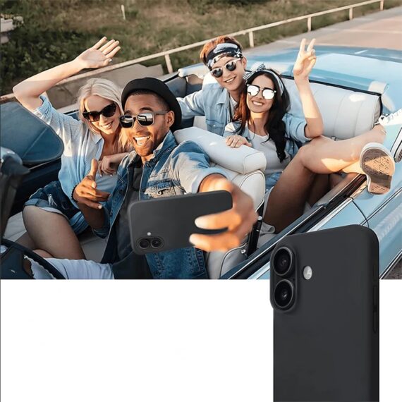 Etui do iPhone 17 Soft Lux matowe z mikrofibrą, trójwarstwowa ochrona, czarneGroup 4