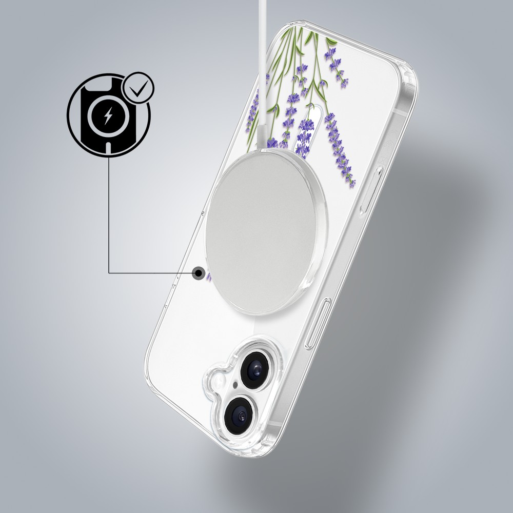 Etui do iPhone 17 lawenda z MagSafe, przeźroczyste 17-1