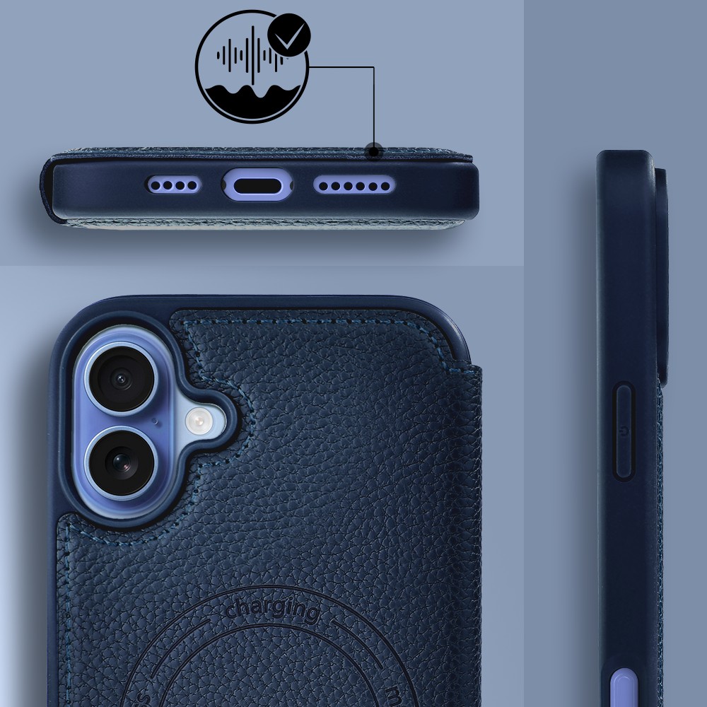 Etui do iPhone 17 z klapką Solid MagSafe Book, typu książka, granatoweObszar kompozycji 6