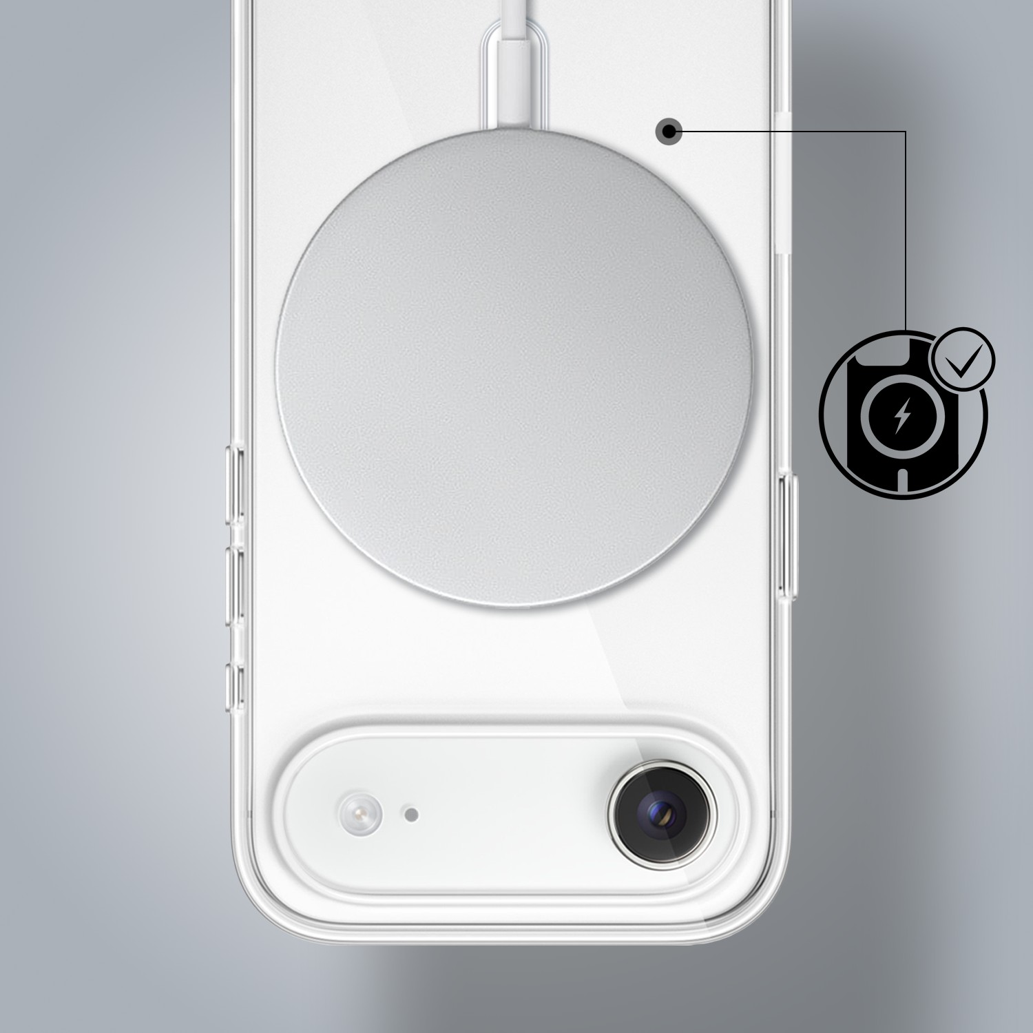 Etui do iPhone Air Clear Case, twardy tył z MagSafe, przeźroczysteAir-3