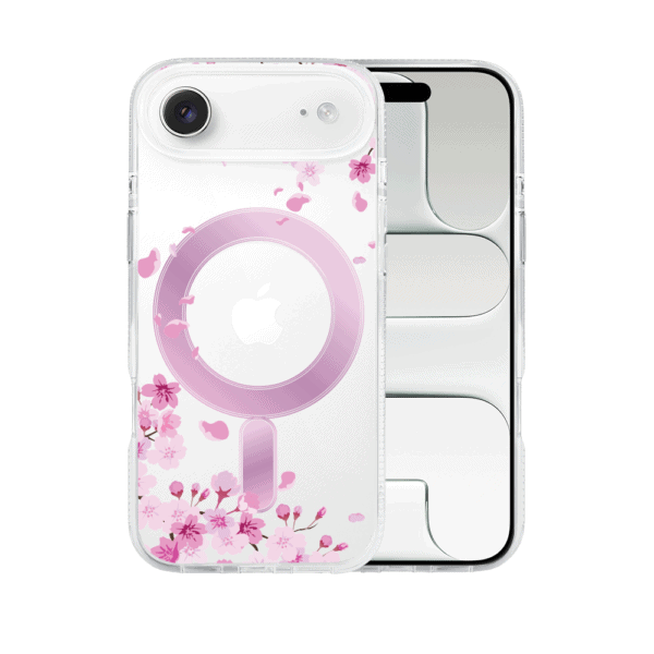 Etui-do-iPhone-Air-Flower-MagSafe-kwiat-wisni-przezroczyste-1