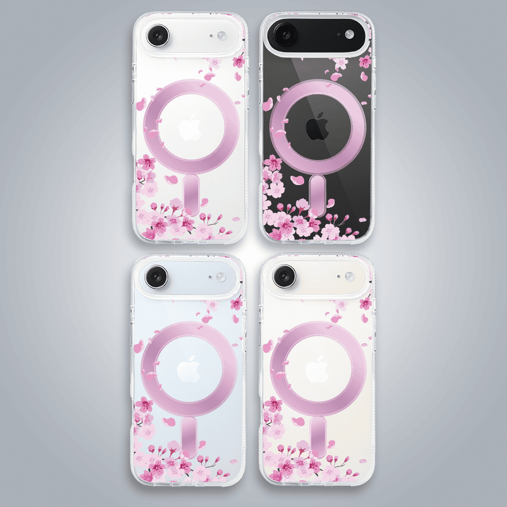 Etui-do-iPhone-Air-Flower-MagSafe-kwiat-wisni-przezroczyste-3