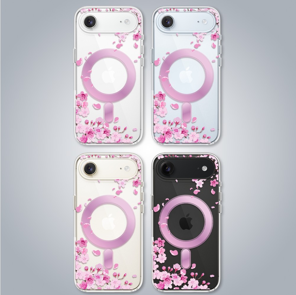 Etui do iPhone Air, Flower MagSafe, kwiat wiśni, przeźroczysteAir-2