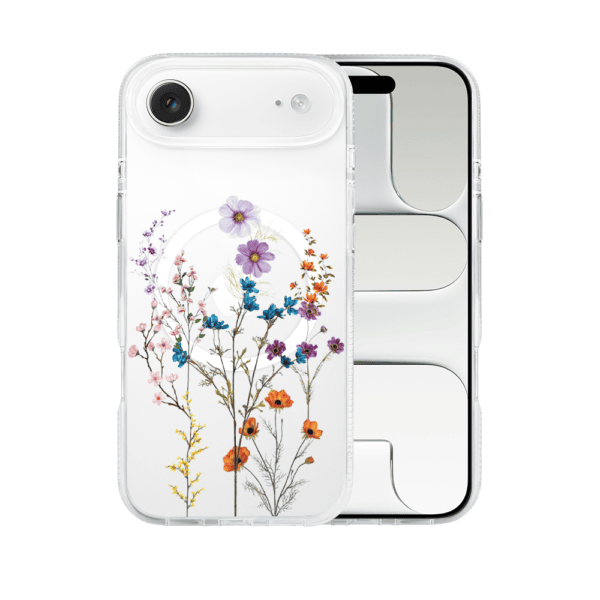 Etui do iPhone Air, Flower MagSafe, kwiaty różnokolorowe, przeźroczyste