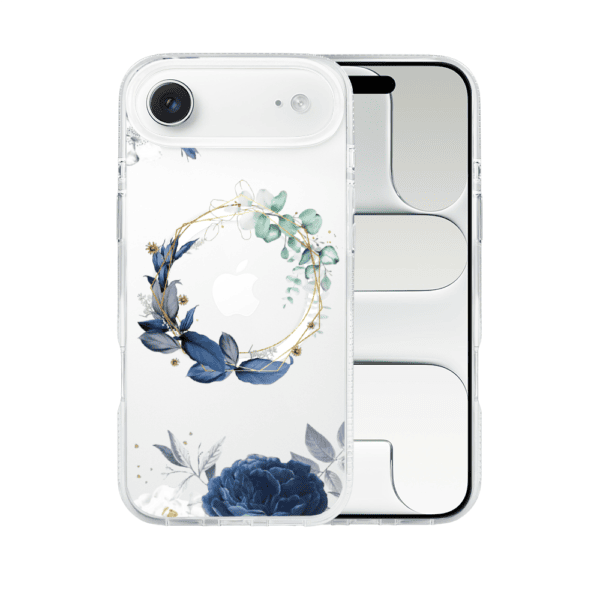 Etui-do-iPhone-Air-Flower-MagSafe-niebieskie-kwiaty-przezroczyste-5