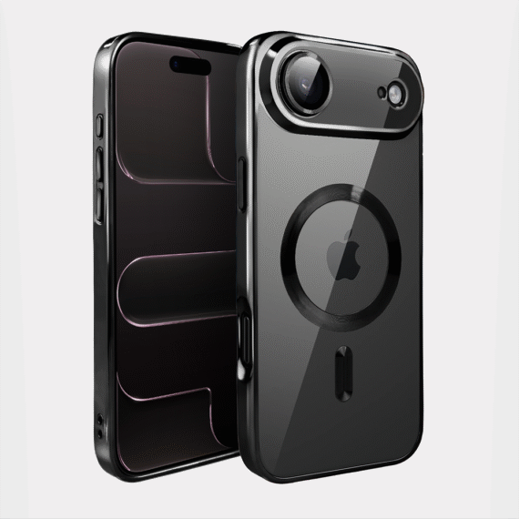 Etui do iPhone Air MagSafe Luxury Protect przeźroczyste, hybrydowa ochrona kamery, czarneObszar kompozycji 1