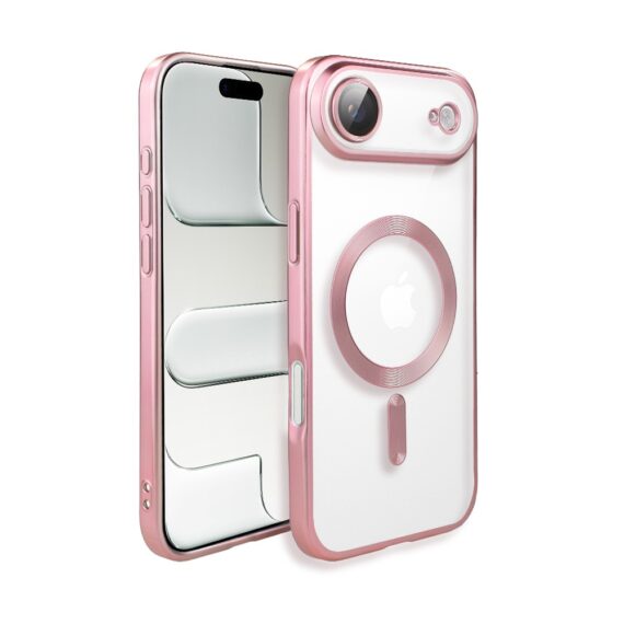 Etui do iPhone Air MagSafe Luxury Protect przeźroczyste, z osłoną aparatu, Titanium Finish, różoweObszar kompozycji 1