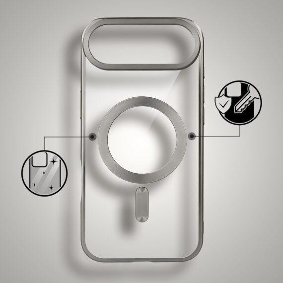 Etui do iPhone Air MagSafe Luxury Titanium Finish, przeźroczyste, naturalnie tytanowe (4)