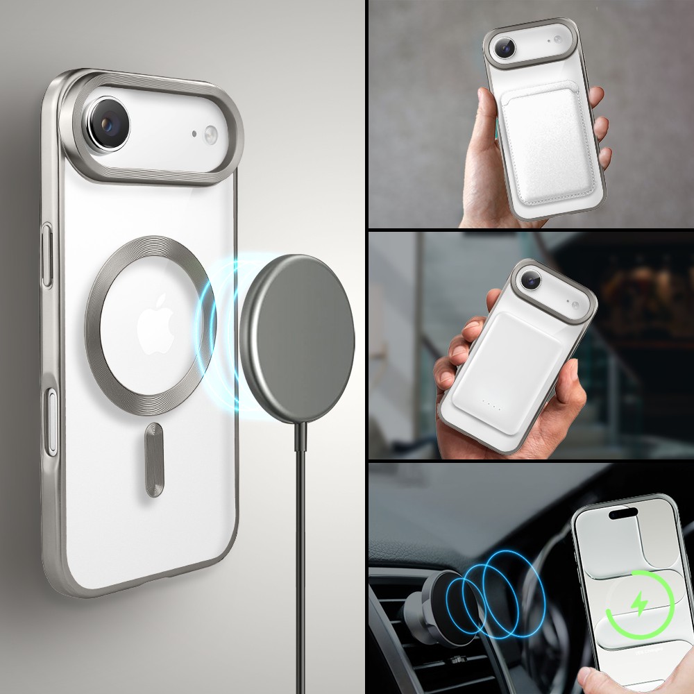 Etui do iPhone Air MagSafe Luxury Titanium Finish, przeźroczyste, naturalnie tytanowe (5)