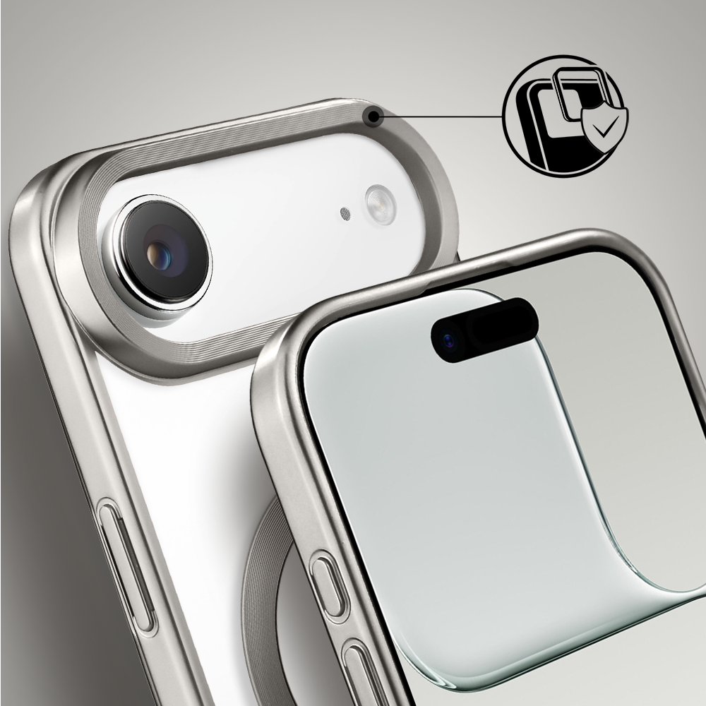 Etui do iPhone Air MagSafe Luxury Titanium Finish, przeźroczyste, naturalnie tytanowe (7)