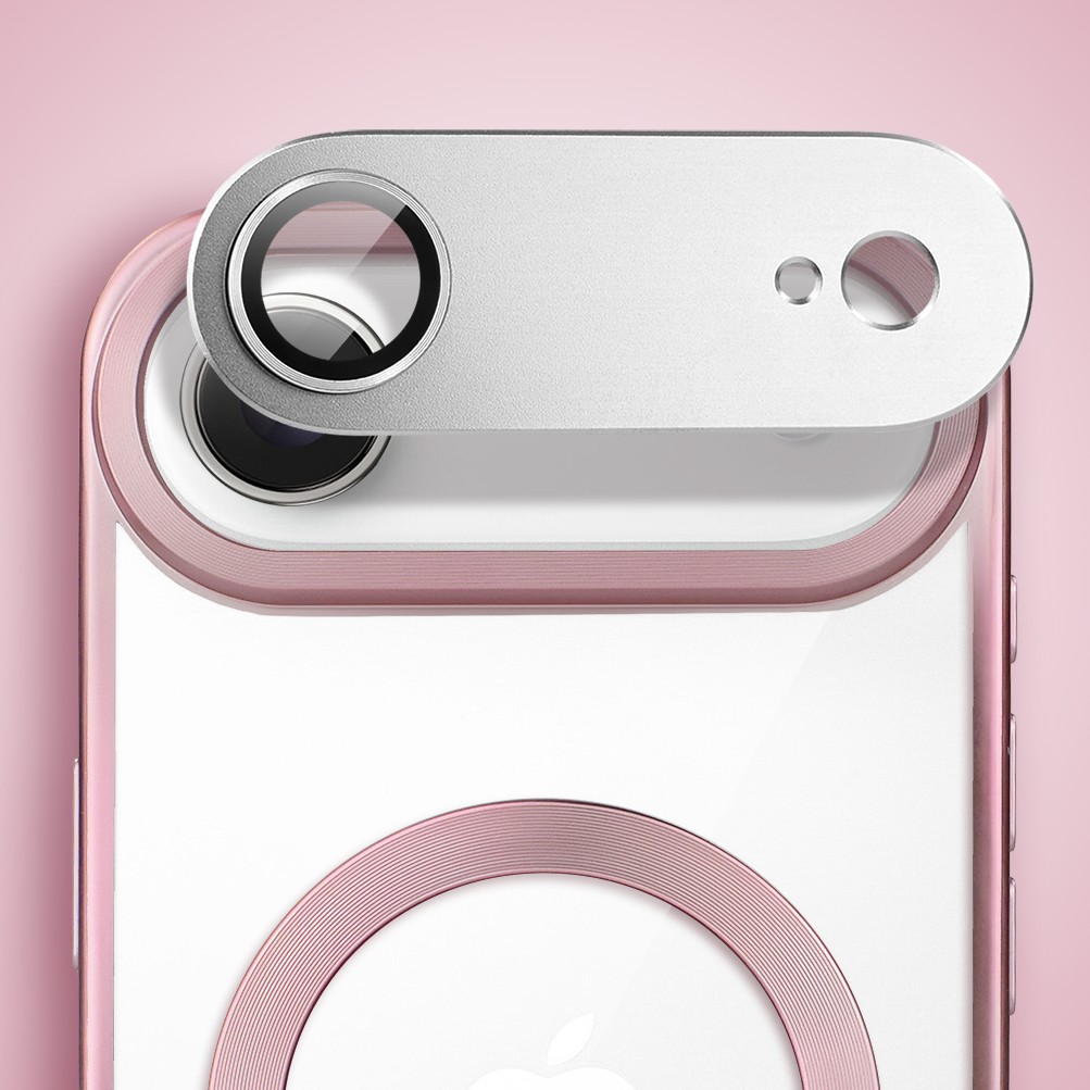 Etui do iPhone Air MagSafe Luxury Titanium Finish, przeźroczyste, różowe (9)