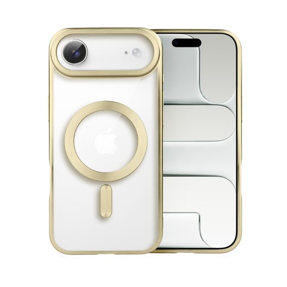 Etui do iPhone Air MagSafe Luxury Titanium Finish, przeźroczyste, złote Artboard 1