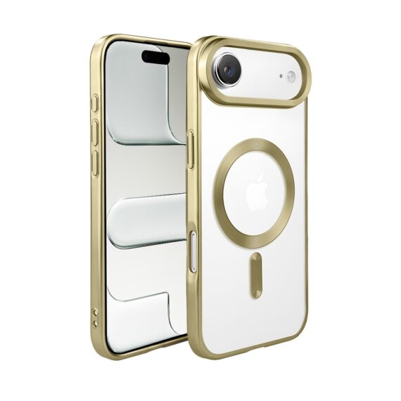 Etui do iPhone Air MagSafe Luxury Titanium Finish, przeźroczyste, złote Obszar kompozycji 1