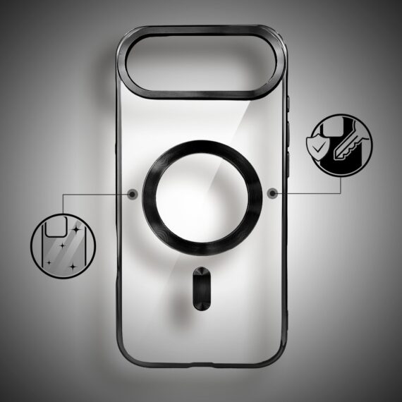 Etui do iPhone Air MagSafe Luxury, przeźroczyste, czarne poprawObszar kompozycji 2