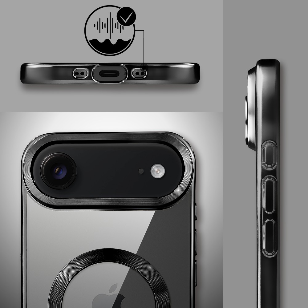 Etui do iPhone Air MagSafe Luxury, przeźroczyste, czarne poprawObszar kompozycji 6