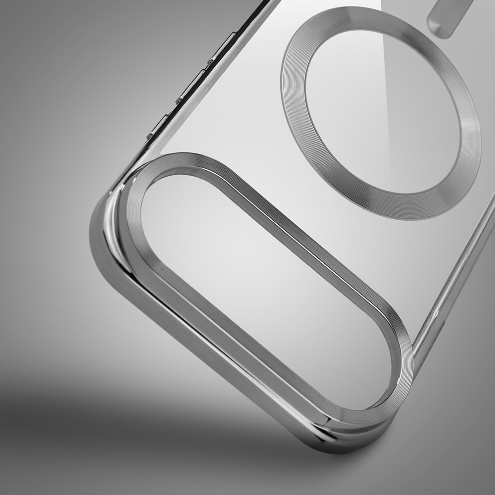 Etui do iPhone Air MagSafe Luxury, przeźroczyste, tytanowe (2)