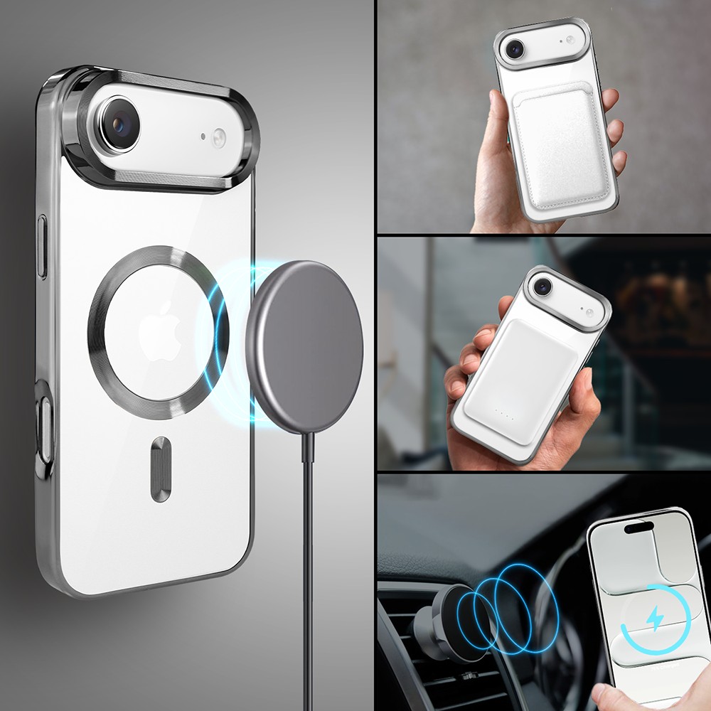 Etui do iPhone Air MagSafe Luxury, przeźroczyste, tytanowe (5)