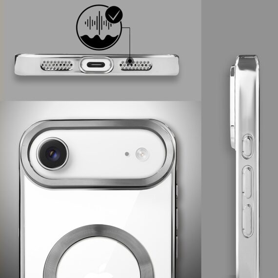 Etui do iPhone Air MagSafe Luxury, przeźroczyste, tytanowe (8)