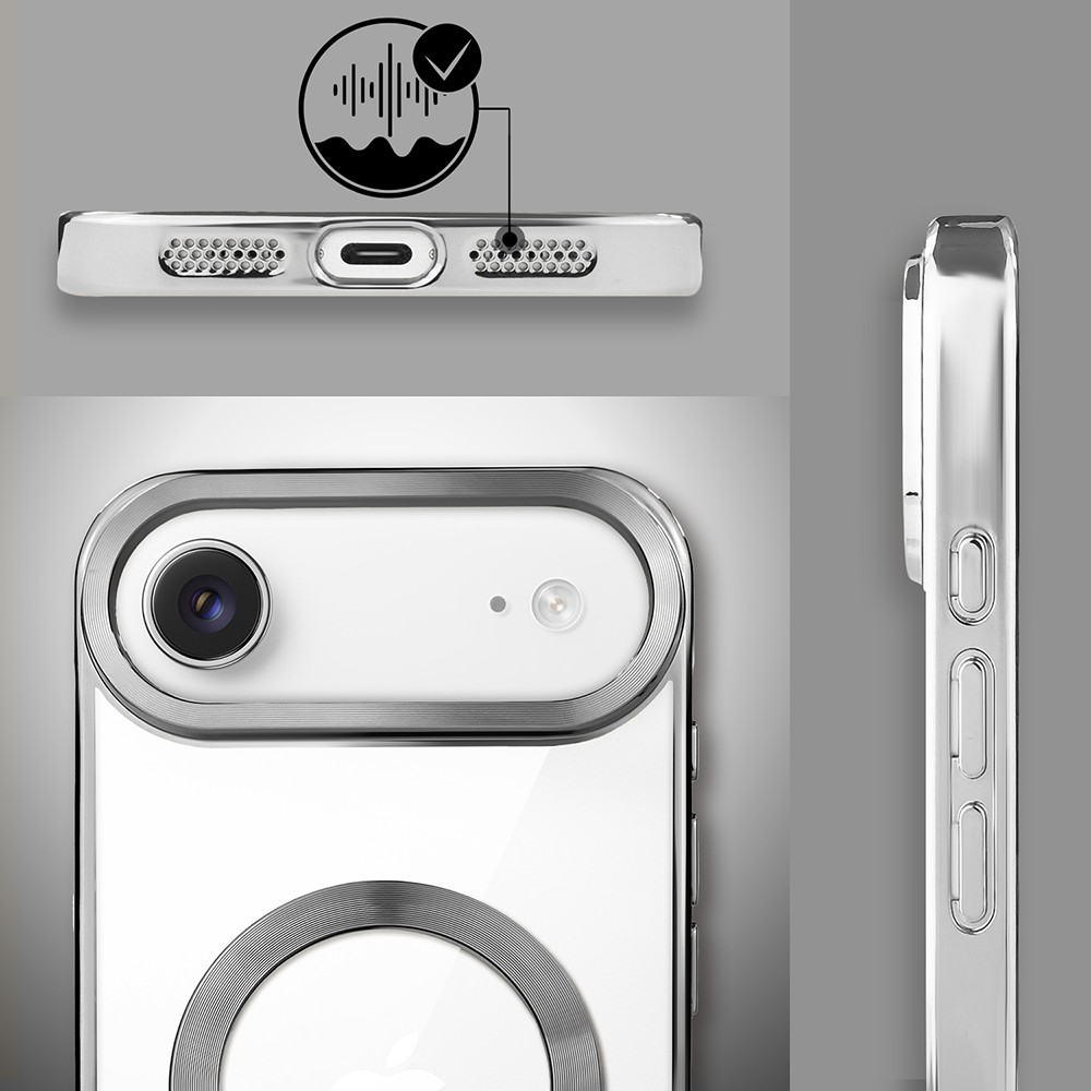 Etui do iPhone Air MagSafe Luxury, przeźroczyste, tytanowe (8)
