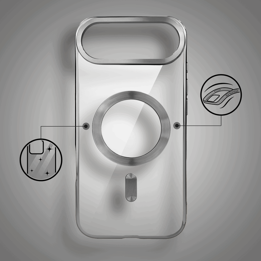 Etui-do-iPhone-Air-MagSafe-Luxury-przezroczyste-tytanowe-pop