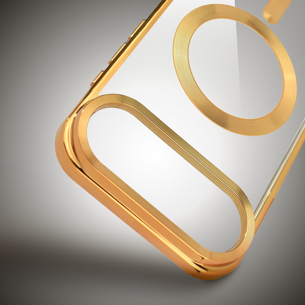 Etui do iPhone Air MagSafe Luxury, przeźroczyste, złoteArtboard 2