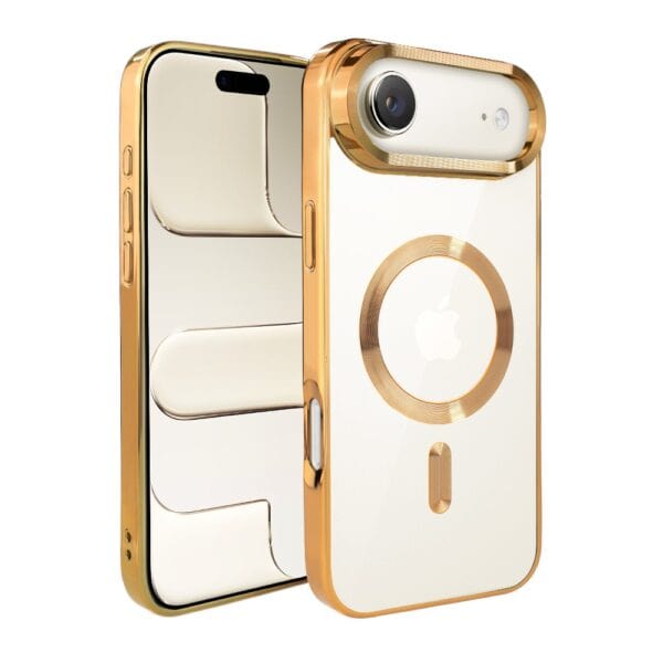 Etui do iPhone Air MagSafe Luxury, przeźroczyste, złote