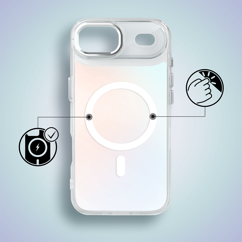 Etui do iPhone Air Miami Vibe z MagSafe, zmieniające kolor, białe (10)