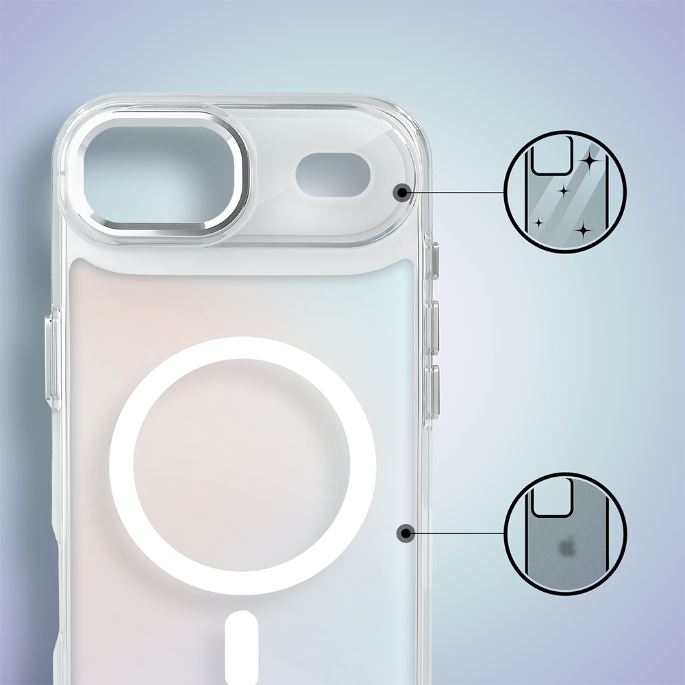 Etui do iPhone Air Miami Vibe z MagSafe, zmieniające kolor, białe (7)