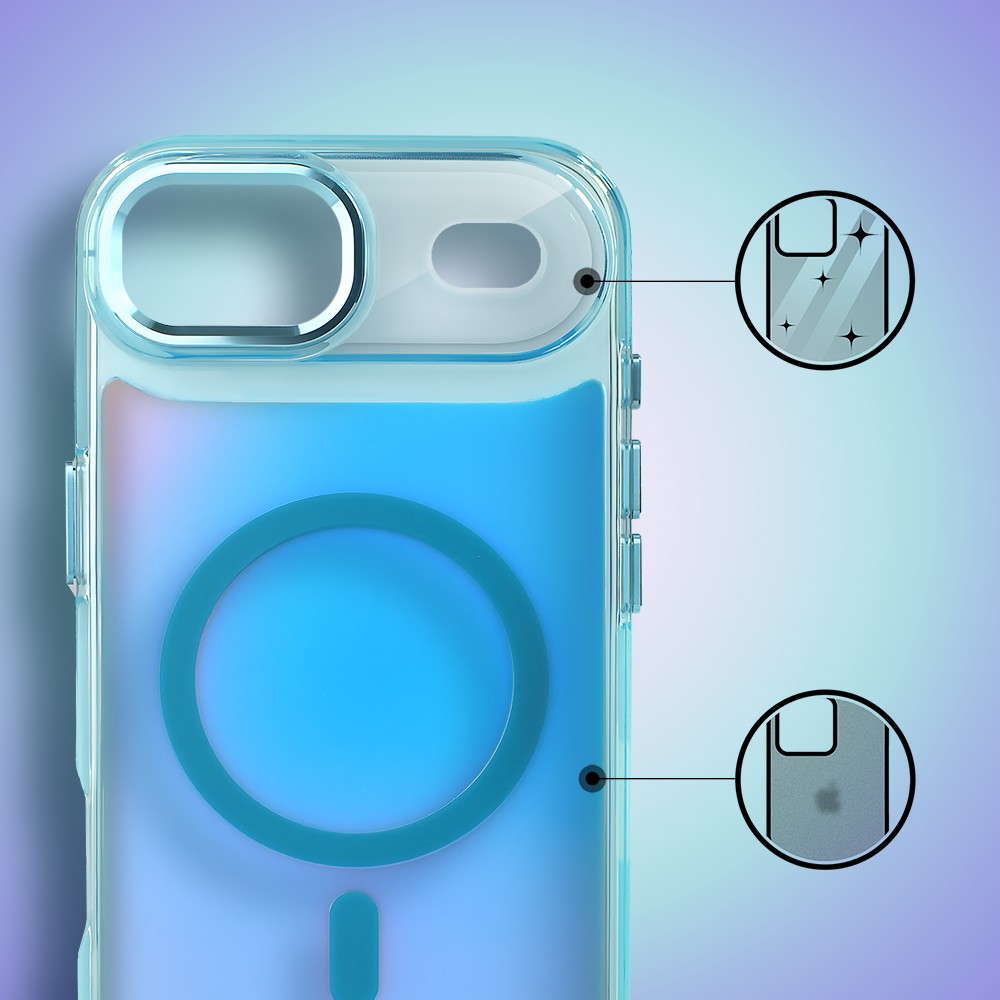 Etui do iPhone Air Miami Vibe z MagSafe, zmieniające kolor, niebieskieArtboard 2