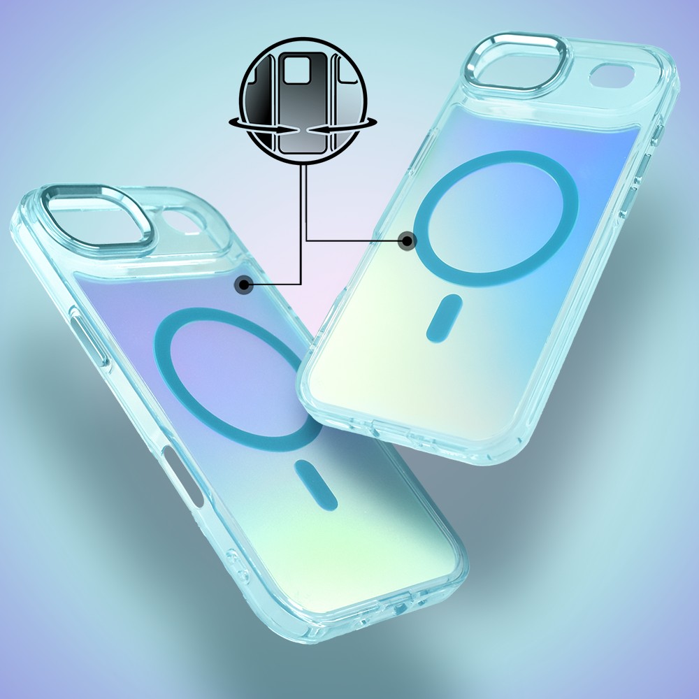 Etui do iPhone Air Miami Vibe z MagSafe, zmieniające kolor, niebieskieArtboard 3