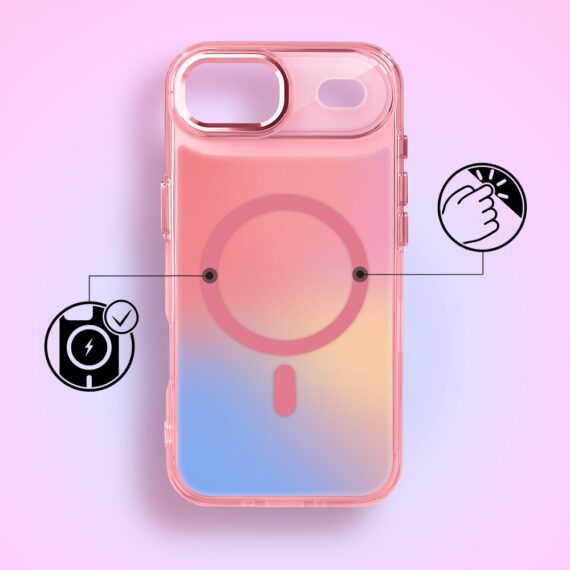 Etui do iPhone Air Miami Vibe z MagSafe, zmieniające kolor, różowe (7)