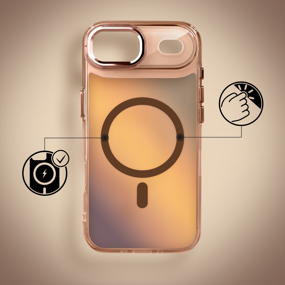 Etui do iPhone Air Miami Vibe z MagSafe, zmieniające kolor, tytan pustynny (7)
