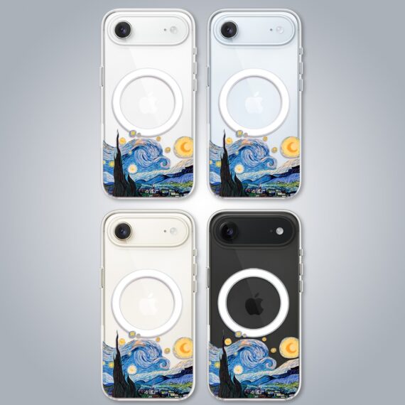 Etui do iPhone Air z MagSafe, obraz Van Gogh, przeźroczyste 17Air-2
