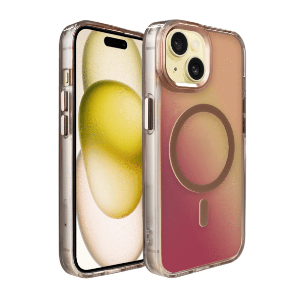 Etui do iPhone 15 Miami Vibe z MagSafe, zmieniające kolor, tytan pustynny