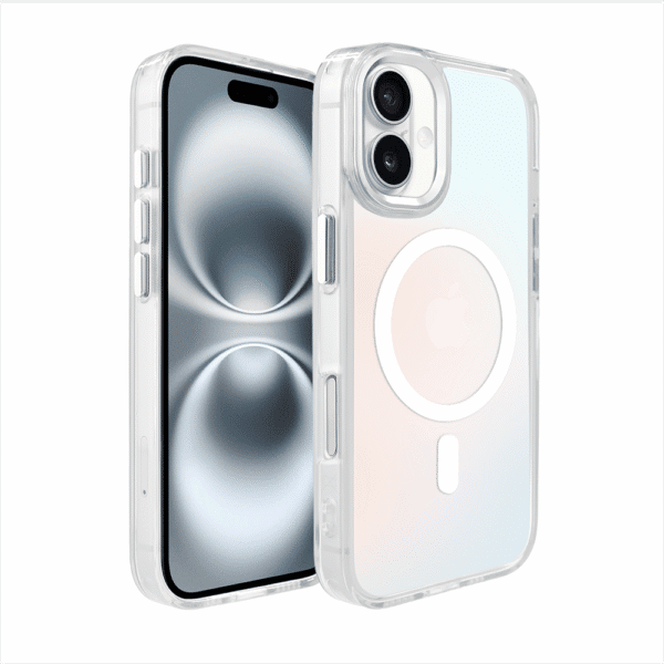 Etui do iPhone 16 Miami Vibe z MagSafe, zmieniające kolor, białe
