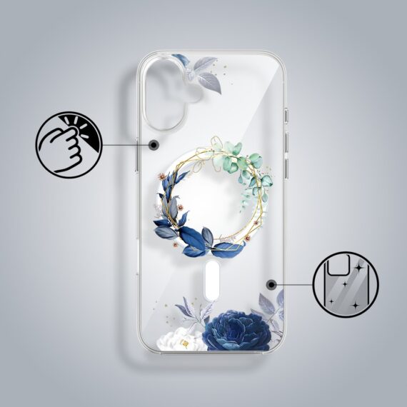 Etui_do_iPhone_17_Flower_MagSafe_niebieskie_kwiaty_przeźroczyste (4)
