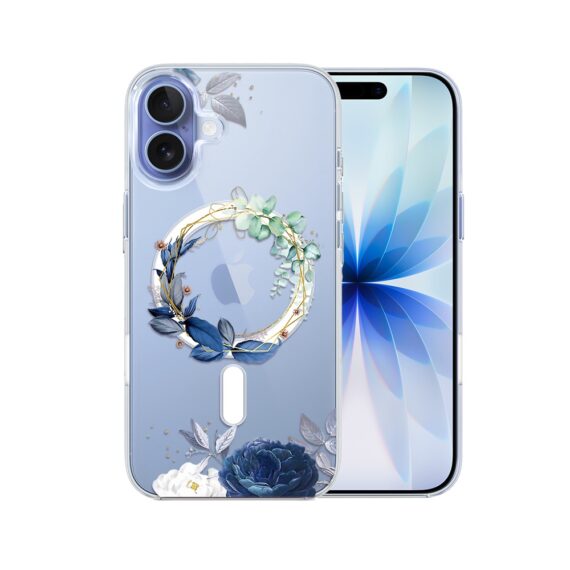 Etui_do_iPhone_17_Flower_MagSafe_niebieskie_kwiaty_przeźroczyste (5)